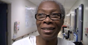 Hospital staff smiling