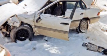 Damaged car from car accident