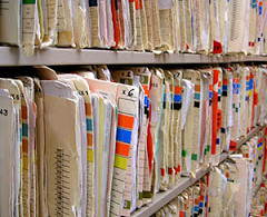 Medical records at doctor's office