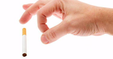 Person flicking a cigarete