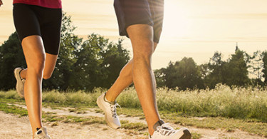 A couple jogging