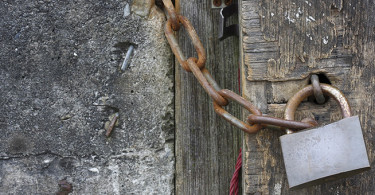 A locked door