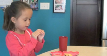Child eating food