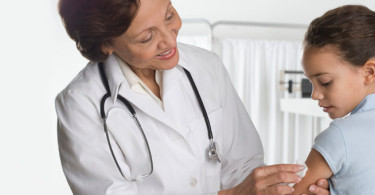 Child getting vaccinated