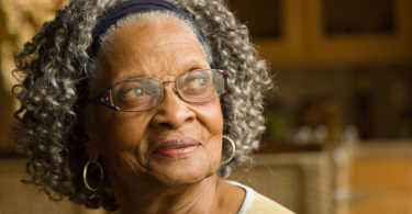 Senior woman with glasses