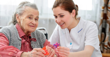 Dementia patient and caregiver