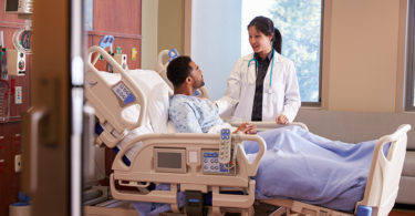 Doctor talking to patient