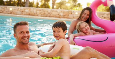 Family in the summer sun