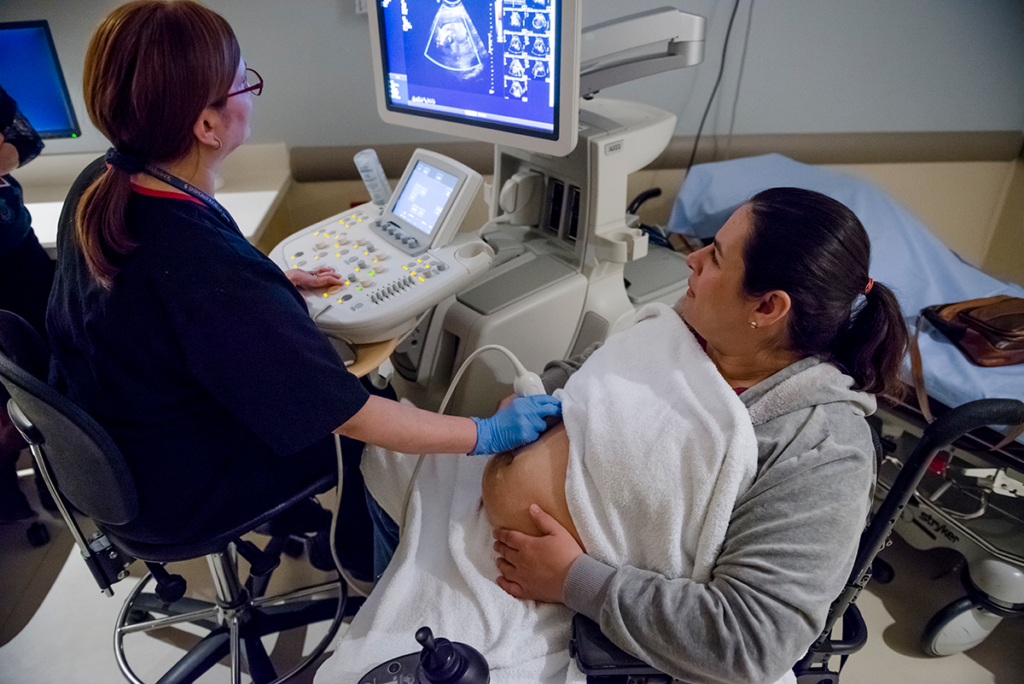 Dalia getting ultrasound while pregnant