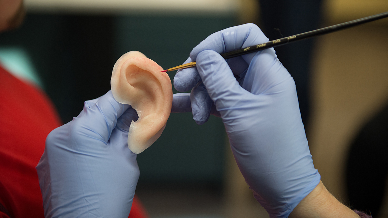 Silicone prosthetic ear