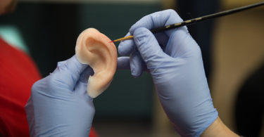 Silicon prosthetic ear