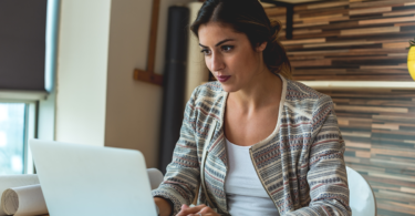 Woman on computer