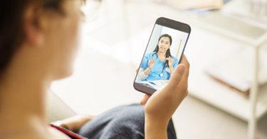 patient talking to doctor on video chat