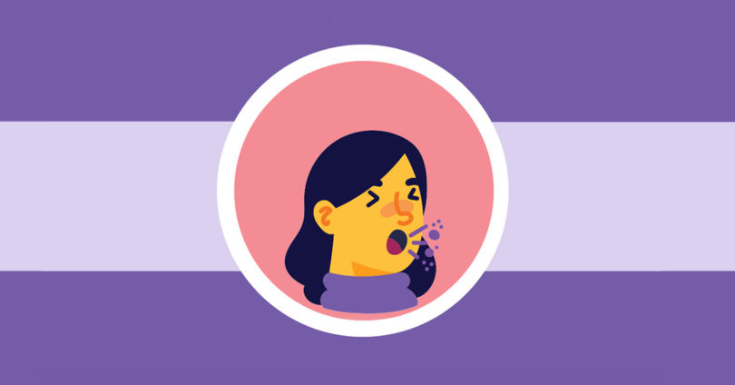 graphic of person coughing