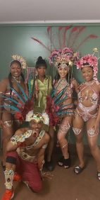 Carnival Dollz production team with carnival models